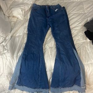 Wide leg flare jeans
